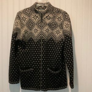 Vintage Ralph Lauren Lambswool  90s RL Nordic Zip Up Cardigan Size S Petite